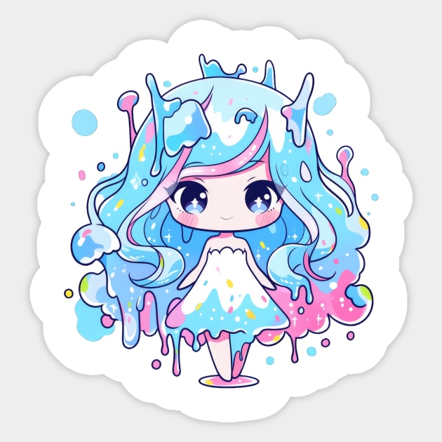 Chibi style Slime Queen Creature Sticker by SundayDonuts